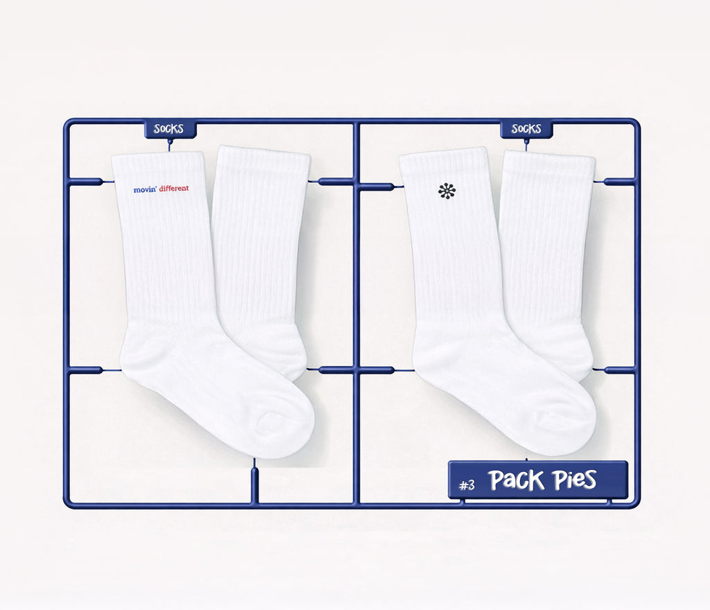Pack 3: calcetines LUDFundacion + calcetines Movin' different (Gambea)