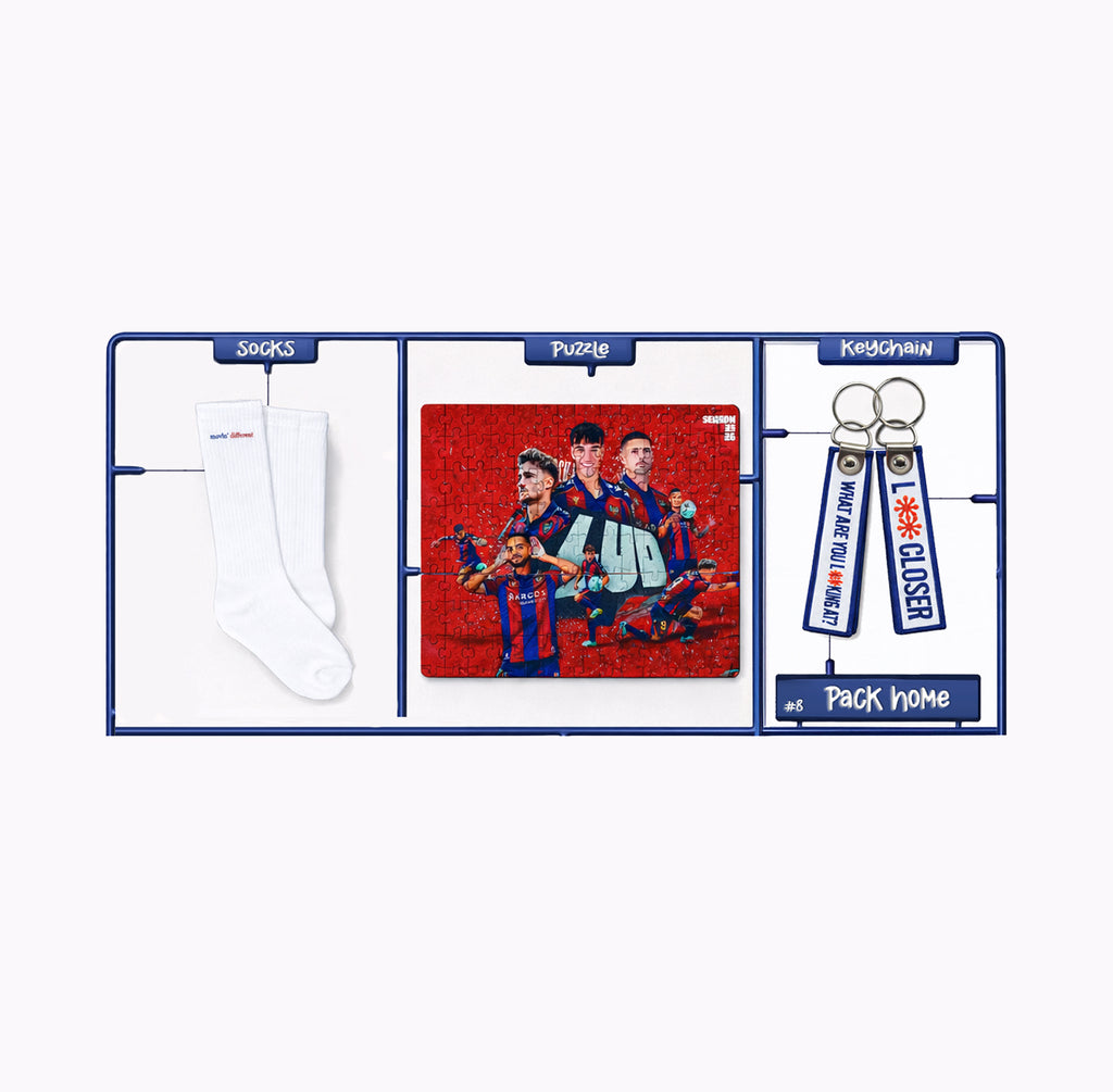 Pack 8 B. Puzzle LUD + calcetines LUDFundacion (Gambea) + llavero Captain